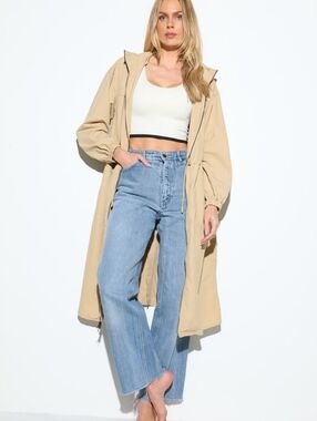 Spiritual Gangster Beige Delancey Trench Coat NWT